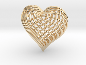 Twirling Heart Pendant in 14K Yellow Gold