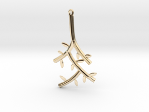 Branch Pendant in 14k Gold Plated Brass