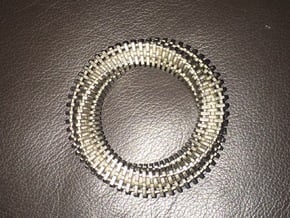 Mobius Ring Pendant v3 in Polished Nickel Steel