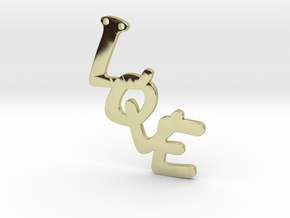Pendent- Love in 18k Gold Plated Brass