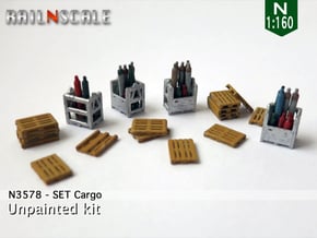 SET Cargo (N 1:160) in Gray Fine Detail Plastic