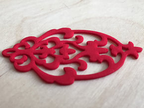 BlakOpal Victorian Damask Earring in Red Processed Versatile Plastic