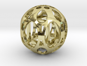 Sphere housing a cube in 18k Gold Plated Brass