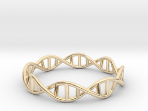 DNA Ring in 14k Gold Plated Brass: 8 / 56.75