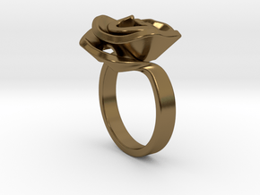 Rose ring in Polished Bronze