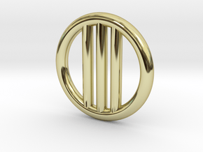 White Ops Charm in 18k Gold Plated Brass