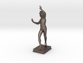 The Dancing Faun of Pompeii in Polished Bronzed Silver Steel