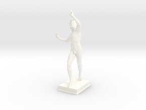 The Dancing Faun of Pompeii in White Processed Versatile Plastic