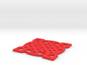 Coaster in Red Processed Versatile Plastic