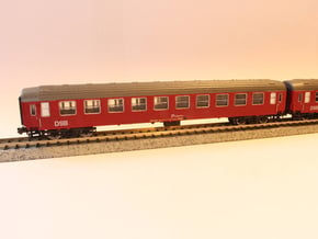 DSB class B coach (late version) N scale in Tan Fine Detail Plastic