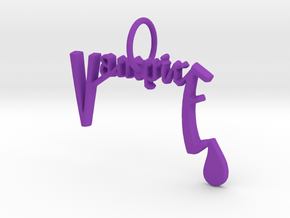 Vampire Pendant by Graphic Glee in Purple Processed Versatile Plastic