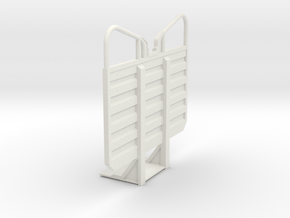 1/32 Waffle pattern cab guard headache rack, plain in White Natural Versatile Plastic