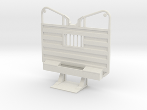 1/25 detailed waffle type cab guard headache rack in White Natural Versatile Plastic