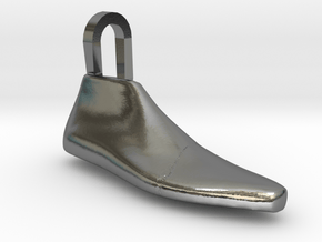 Pendant Shoe Last in Polished Silver