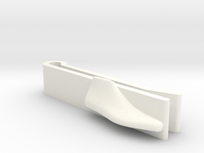 Tie-Clip Shoe Last in White Processed Versatile Plastic