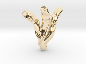 Tree branch pendant in 14k Gold Plated Brass