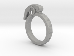 The Gringade - Grenade Ring (Size 10) in Aluminum
