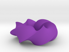 Twisted Triangle 720deg in Purple Processed Versatile Plastic