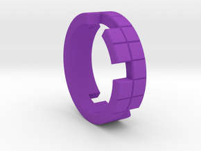 Tetris Ring Size 10 in Purple Processed Versatile Plastic