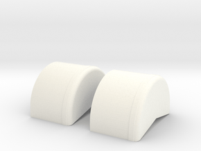 1/43 40 Inch Wheel Tubs in White Processed Versatile Plastic