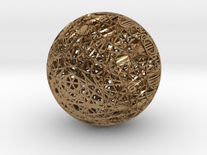 Epicycloid Sphere, 12 cusps in Natural Brass