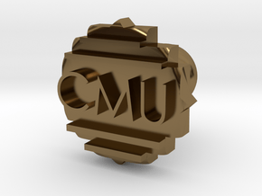 CMU Cufflink in Polished Bronze