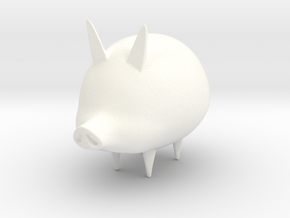 toon Pig in White Processed Versatile Plastic
