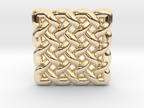 0509 Celtic Knotting - Regular Grid [4,4] in 14k Gold Plated Brass