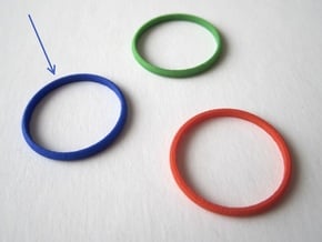 Nested Rings: Inner Ring (Size 10) in Blue Processed Versatile Plastic