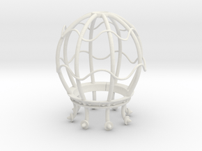 LightBulb Cage  in White Natural Versatile Plastic