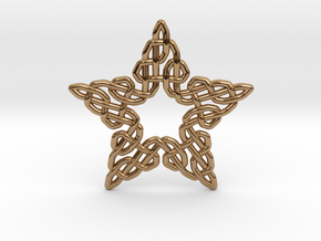 0511 Celtic Knotting - Star Grid [5] in Polished Brass