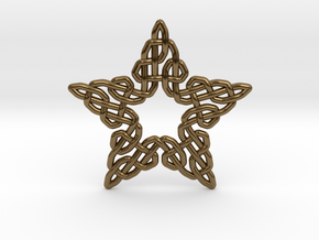 0511 Celtic Knotting - Star Grid [5] in Polished Bronze