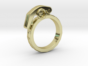 The Gringade - Grenade Ring (Size 8.5) in 18k Gold Plated Brass