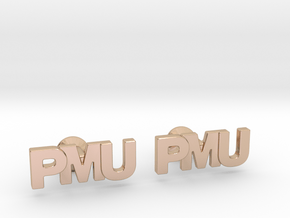 Monogram Cufflinks PMU in 14k Rose Gold