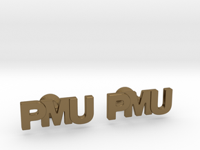 Monogram Cufflinks PMU in Polished Bronze