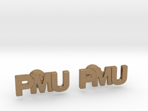 Monogram Cufflinks PMU in Natural Brass