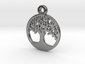Tree Of Life Pendant in Polished Silver