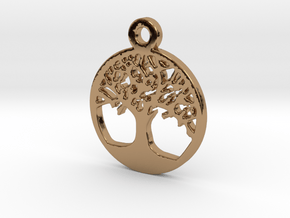 Tree Of Life Pendant in Polished Brass