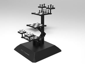 3D Chess in White Natural Versatile Plastic