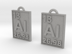 Aluminum Periodic Table Earrings in Aluminum
