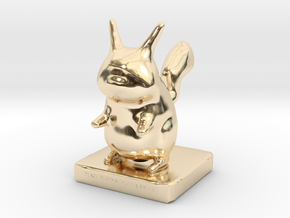 Pika toy in 14k Gold Plated Brass