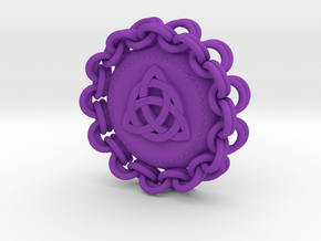 Celtic Chainmail Pendant in Purple Processed Versatile Plastic