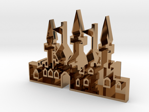 mold of an oriantal city in Polished Brass