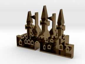 mold of an oriantal city in Polished Bronze
