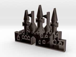 mold of an oriantal city in Polished Bronzed Silver Steel
