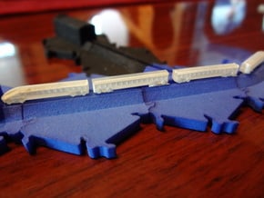 High Speed Train Set (track not included) in Smooth Fine Detail Plastic