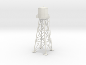 Water tower 01. HO Scale (1:87) in White Natural Versatile Plastic