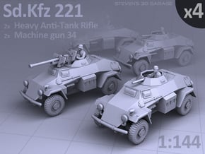 Sd.Kfz 221 (4 pack) in Tan Fine Detail Plastic