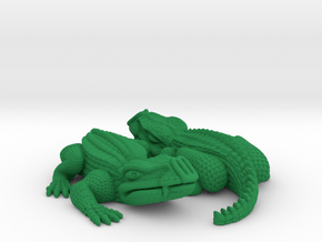Reptiles, YingYang, with magnet hole. in Green Processed Versatile Plastic