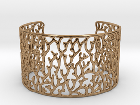 Cuff ' Coral ' in Polished Brass